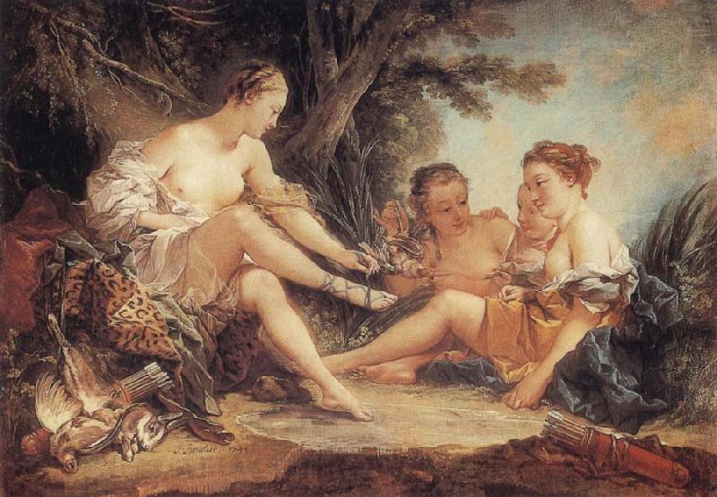 Francois Boucher Diana After the Hunt